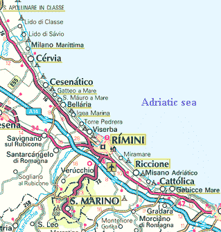 Rimini map.